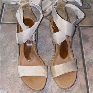 UGG ankle tie wedges